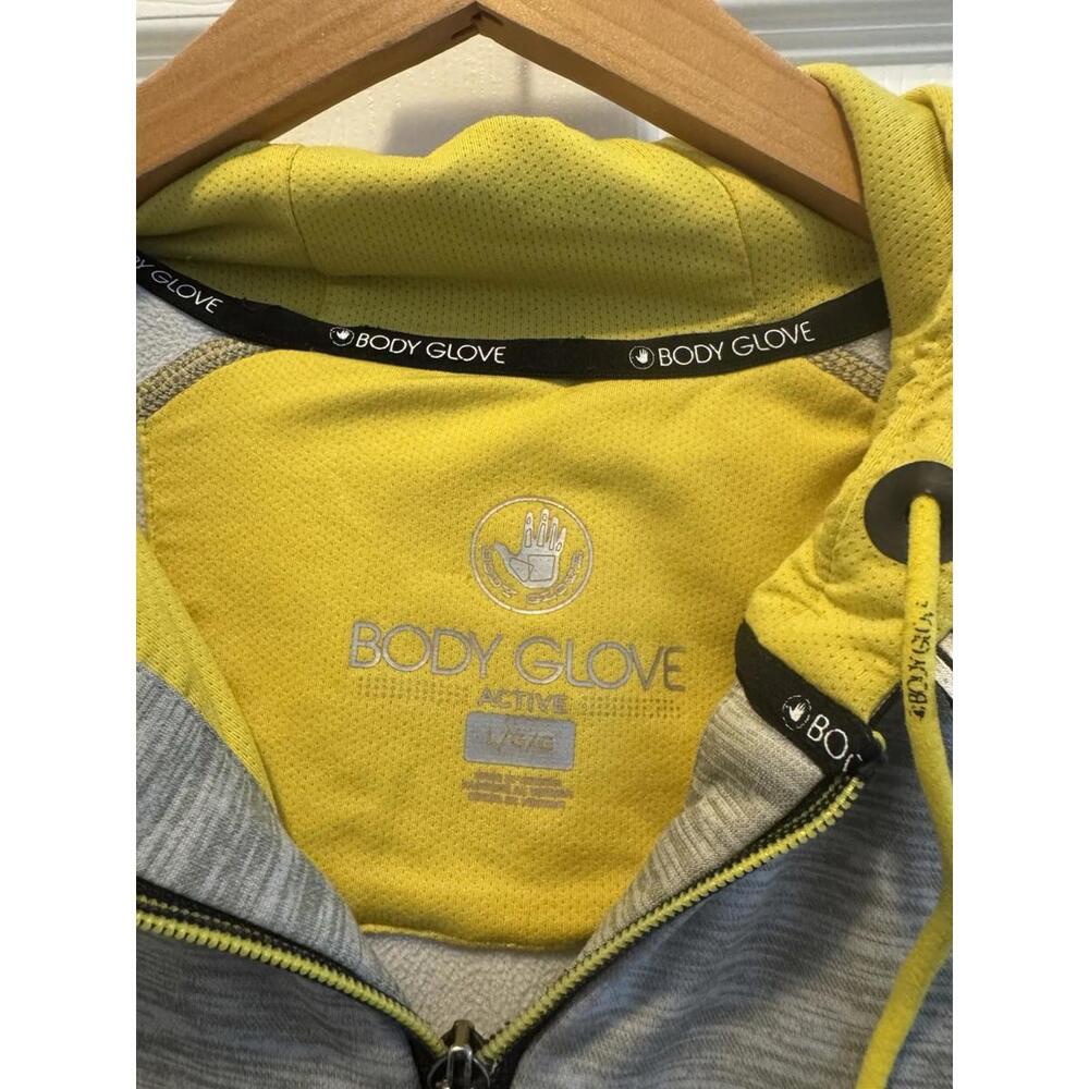 Body Glove‎ Women’s Yellow/Gray Zip Up Hooded Jacket Size Large - Picture 2 of 3